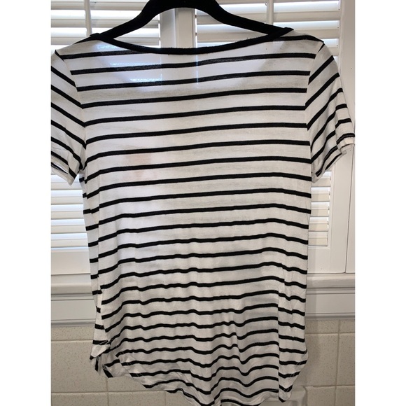 Papaya Embroidered Love BW Striped Tee - Picture 3 of 3